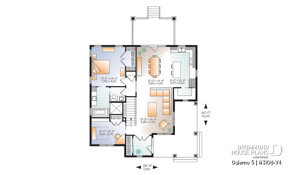 1st level - Country rustic home with large bonus room, up to 4 bedrooms, home office, kitchen island &amp; pantry - Galerno 5