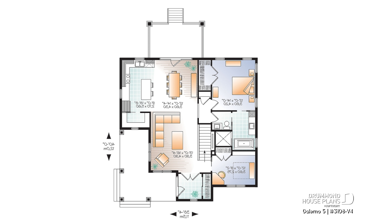 1st level - Country rustic home with large bonus room, up to 4 bedrooms, home office, kitchen island &amp; pantry - Galerno 5