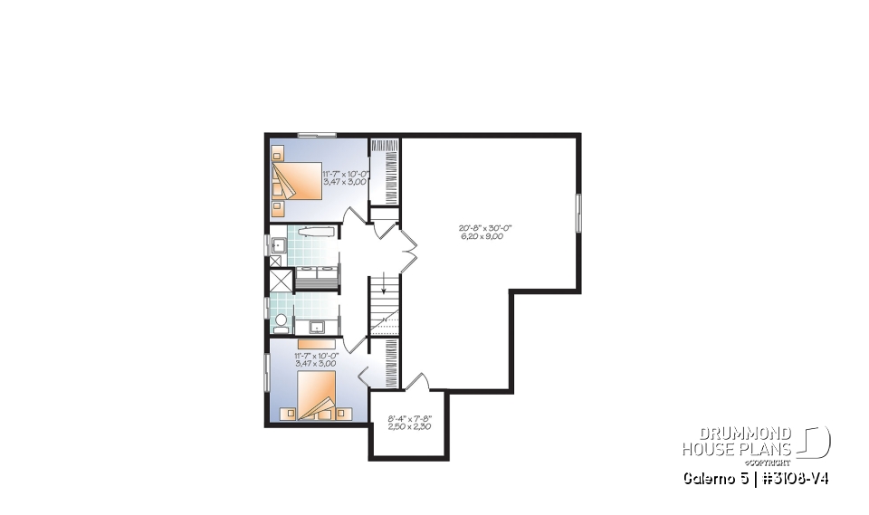 Basement - Country rustic home with large bonus room, up to 4 bedrooms, home office, kitchen island &amp; pantry - Galerno 5