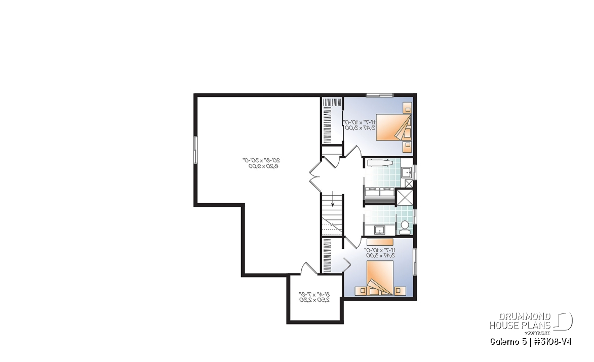 Basement - Country rustic home with large bonus room, up to 4 bedrooms, home office, kitchen island &amp; pantry - Galerno 5