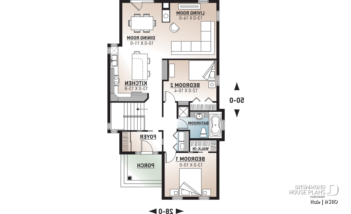 1st level - Spacious 2 bedroom Cape Cod with fireplace, ideal for narrow lots, great open kitchen / living concept - Hale