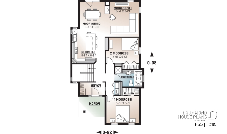 1st level - Spacious 2 bedroom Cape Cod with fireplace, ideal for narrow lots, great open kitchen / living concept - Hale