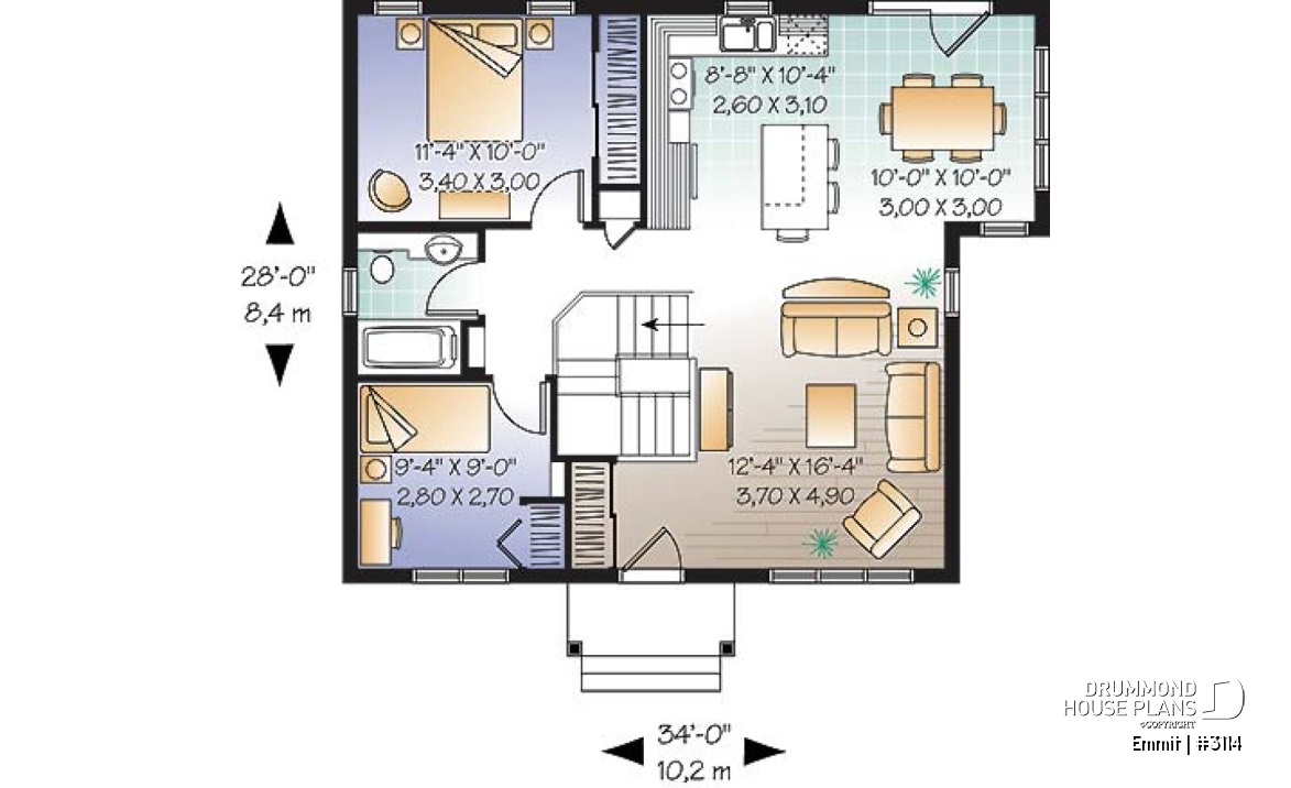 1st level - Affordable 2 bedroom beautirul bungalow with large kitchen, open floor plan &amp; full basement - Emmit