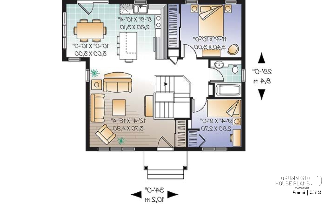 1st level - Affordable 2 bedroom beautirul bungalow with large kitchen, open floor plan &amp; full basement - Emmit