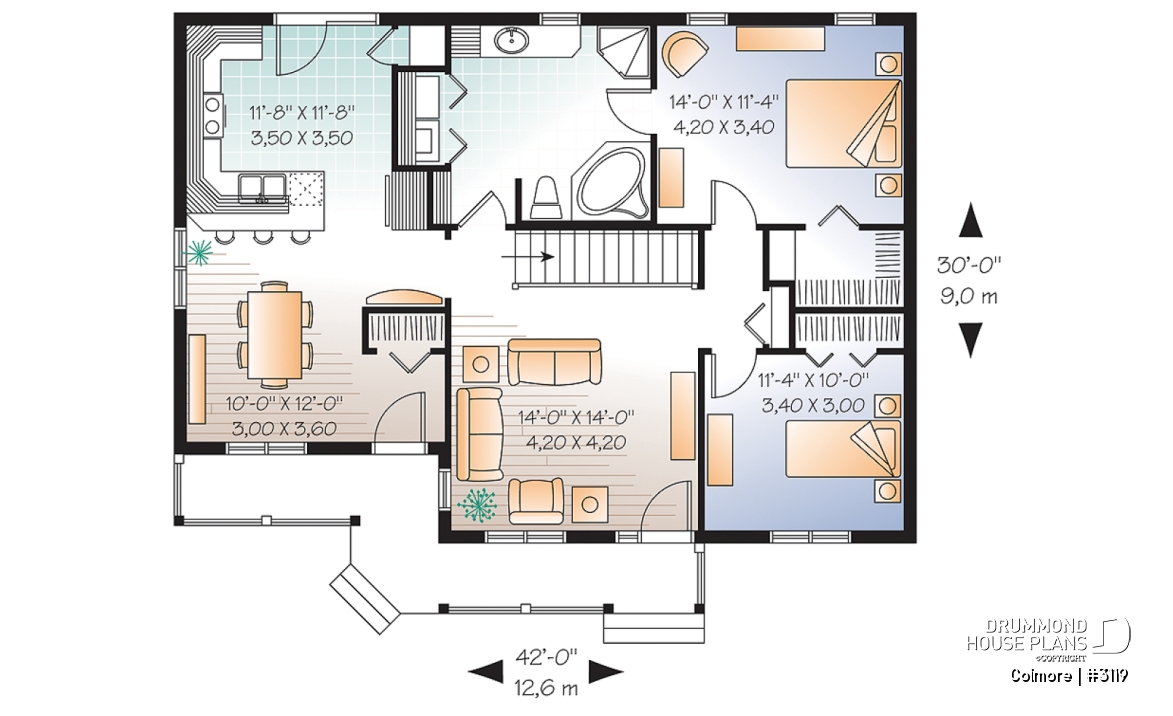 1st level - Single storey 2 bedroom country style with well appointed bathroom, master with walk-in and access to bath - Colmore