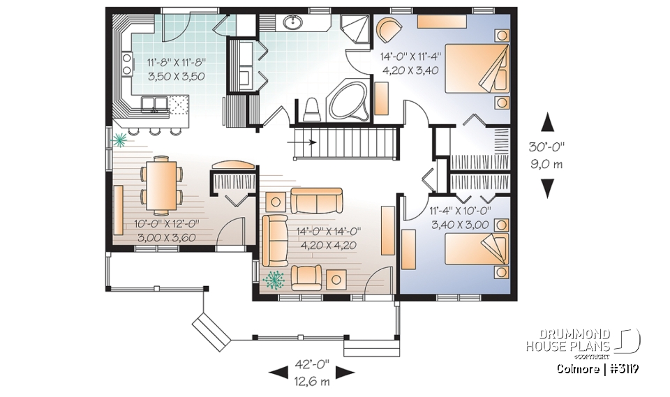 1st level - Single storey 2 bedroom country style with well appointed bathroom, master with walk-in and access to bath - Colmore