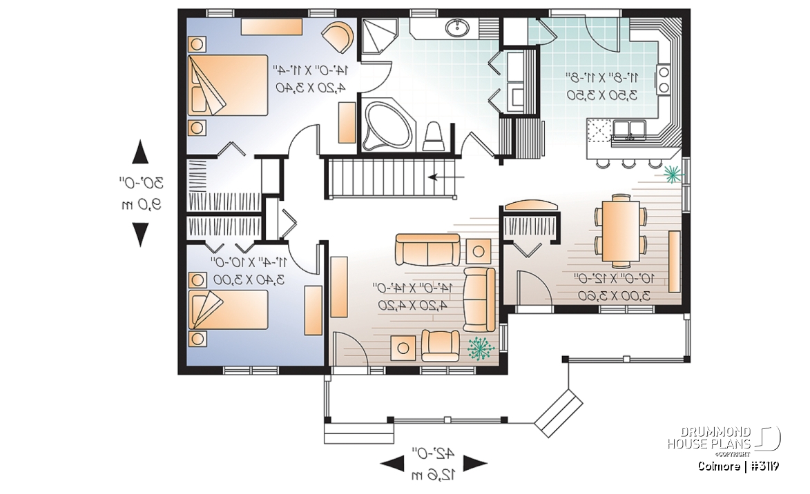 1st level - Single storey 2 bedroom country style with well appointed bathroom, master with walk-in and access to bath - Colmore