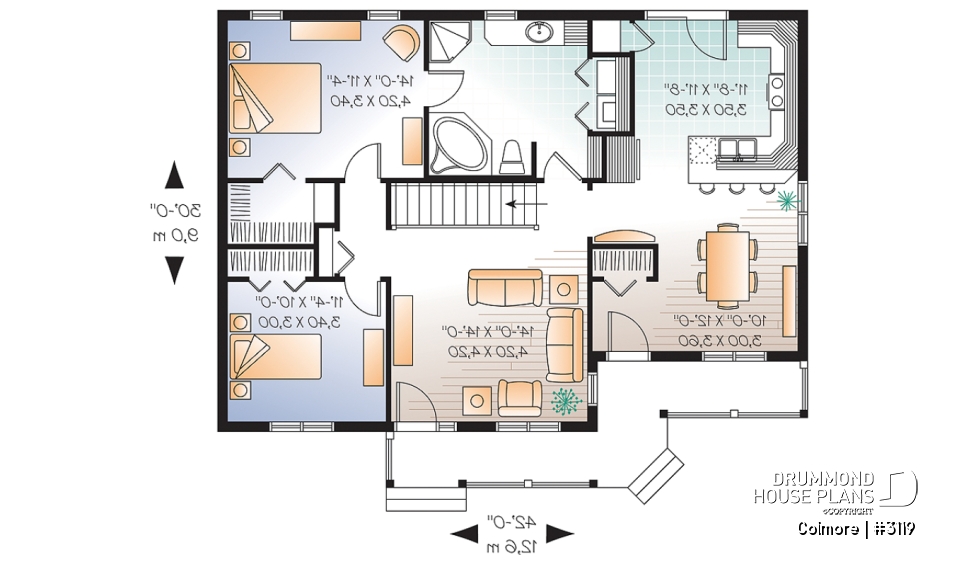 1st level - Single storey 2 bedroom country style with well appointed bathroom, master with walk-in and access to bath - Colmore