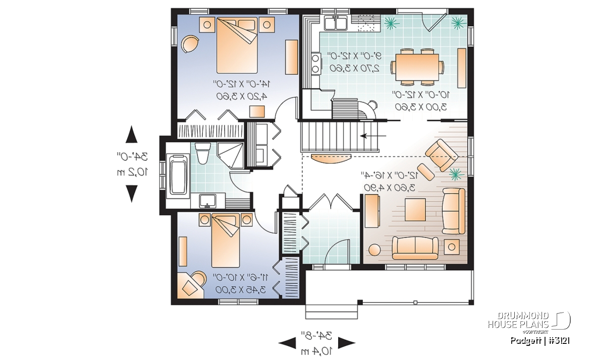 1st level - 2 bedroom ranch bungalow, affordable, cathedral ceiling, eat-in kitchen, pantry,laundry on main - Padgett