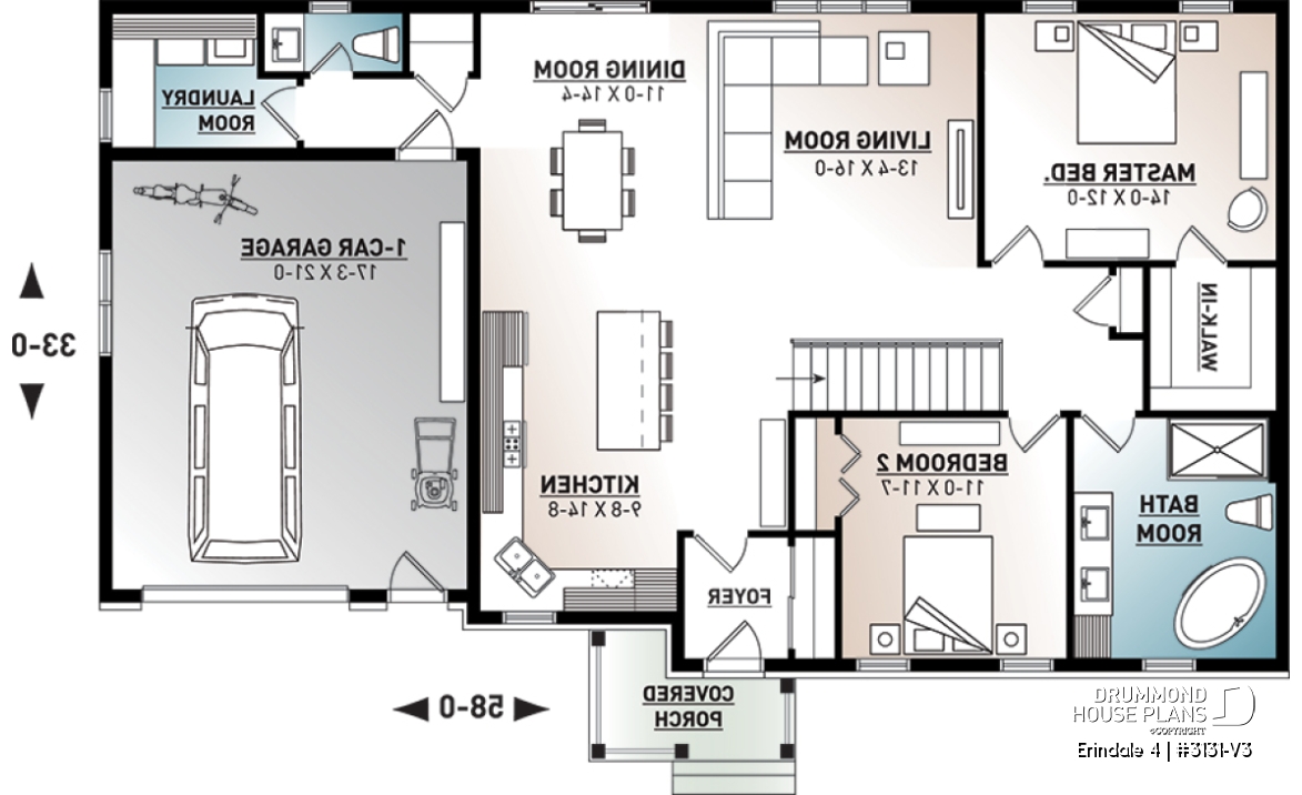 1st level - Open floor plan Ranch Bungalow with lots of amenities such as walk-in, laundry room, garage and more - Erindale 4
