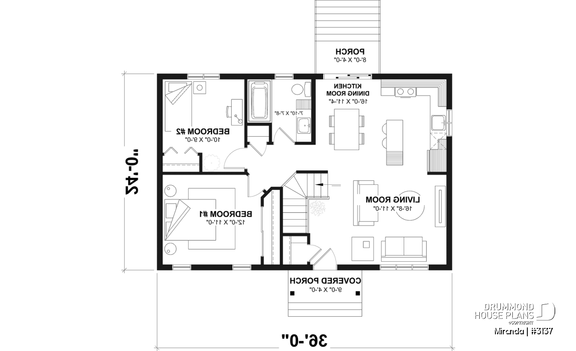 1st level - An affordable house plan designed for the real needs of today’s families - Miranda