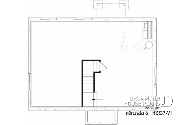 Unfinished basement - Economical 2 to 4 bedrooms home with 2 family rooms, 2 baths, open floor plan, optional finished basement ($) - Miranda 6