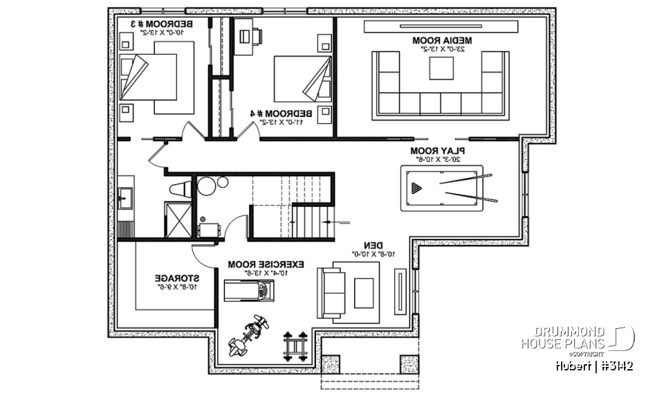 Finished basement (Optional $) - Bright Classic Bungalow with Cathedral Ceilings, 2 to 5 Bedrooms, Fireplace, and Main Floor Primary Suite - Hubert