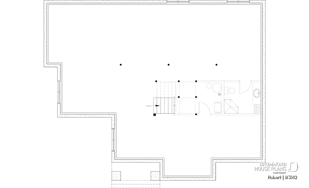Unfinished basement - Bright Classic Bungalow with Cathedral Ceilings, 2 to 5 Bedrooms, Fireplace, and Main Floor Primary Suite - Hubert