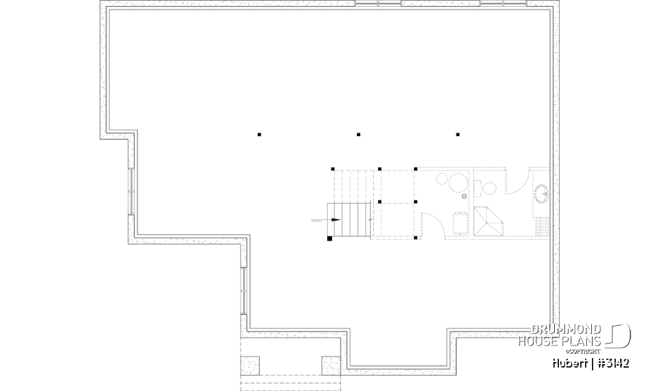 Unfinished basement - Bright Classic Bungalow with Cathedral Ceilings, 2 to 5 Bedrooms, Fireplace, and Main Floor Primary Suite - Hubert