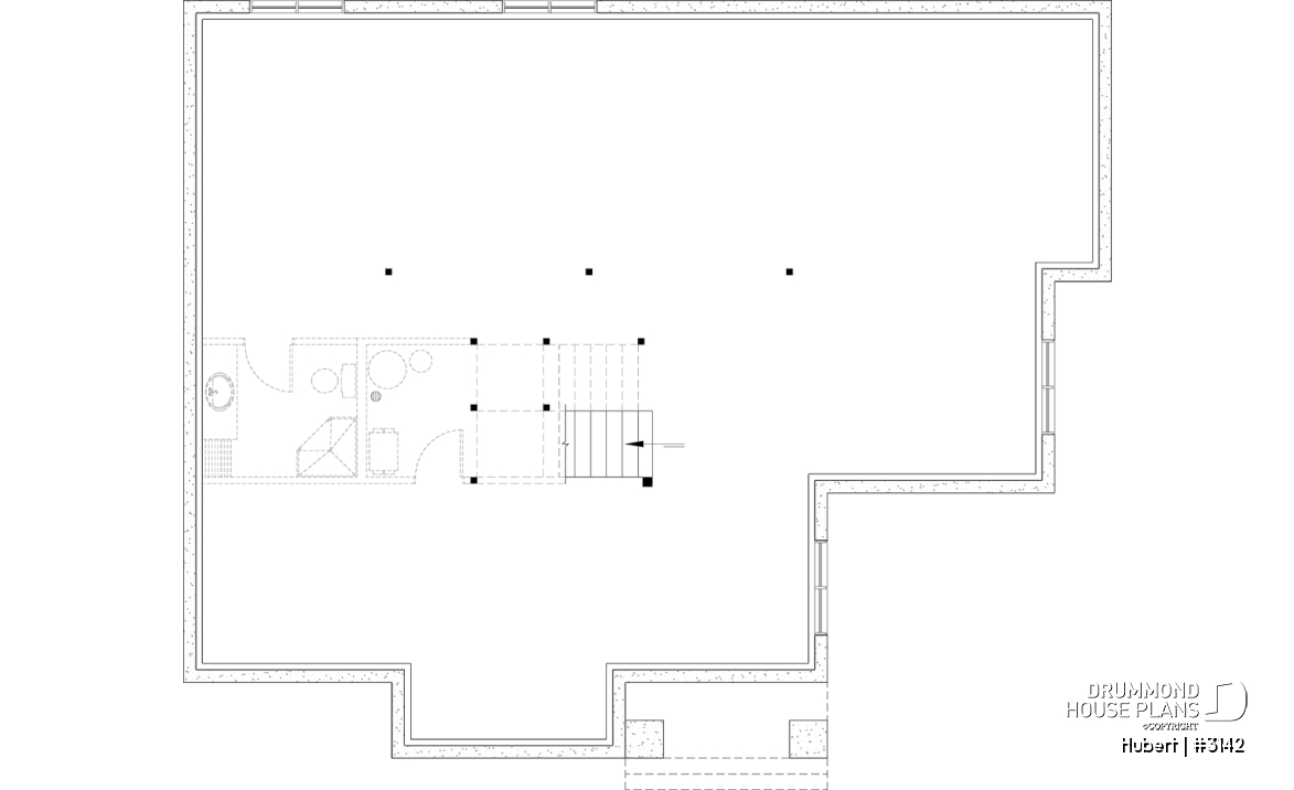 Unfinished basement - Bright Classic Bungalow with Cathedral Ceilings, 2 to 5 Bedrooms, Fireplace, and Main Floor Primary Suite - Hubert