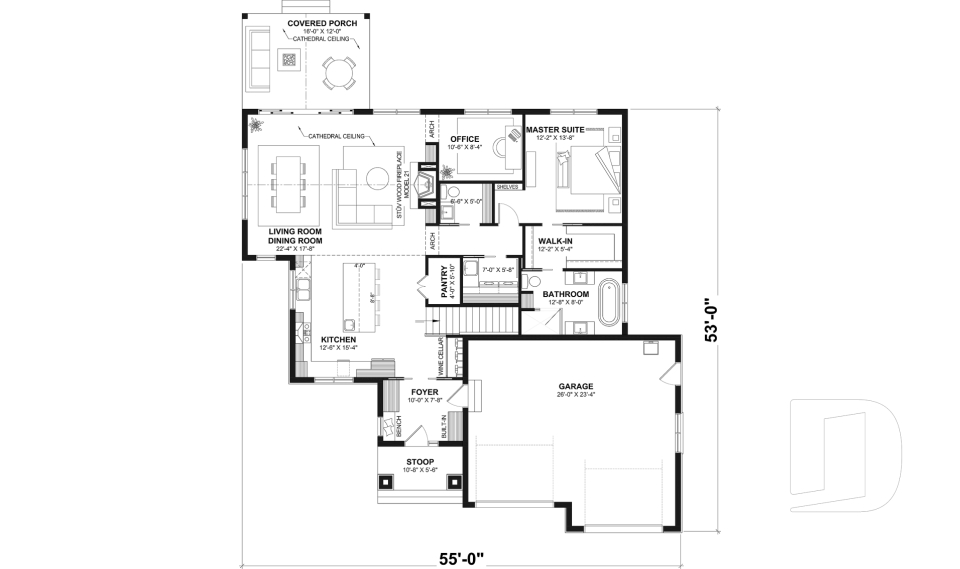 1st level - Basement foundation -  - Hubert 3