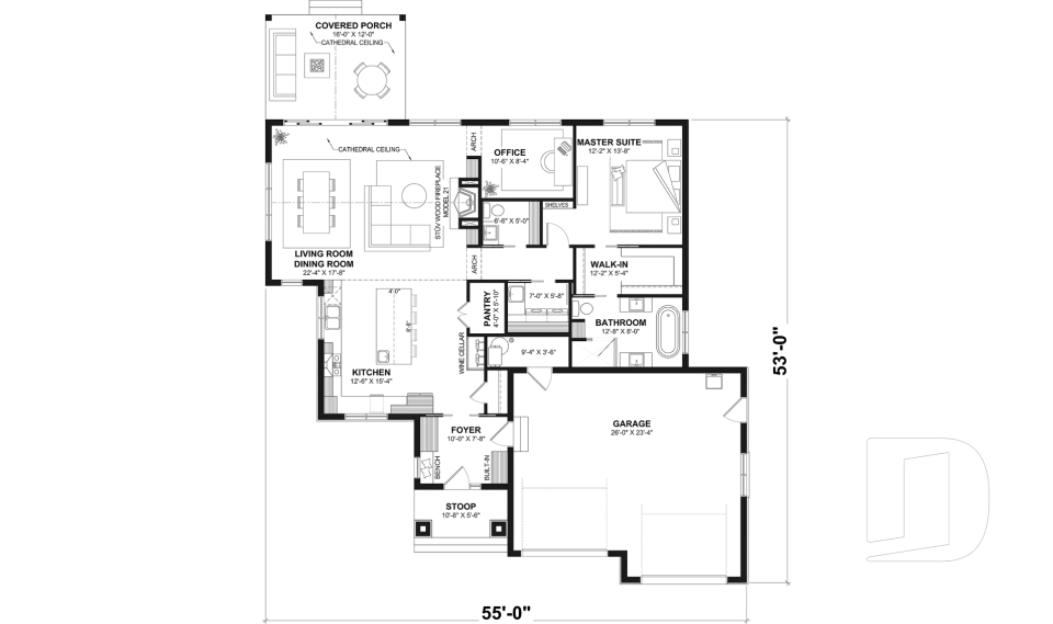 1st level - Slab foundation (Optional $) -  - Hubert 3
