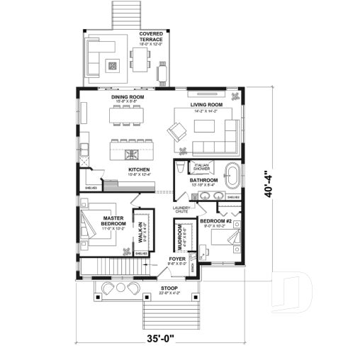 1st level - Modern Craftsman style 2 to 4 bedroom home with living & family rooms, ideal home for big family - Wellington