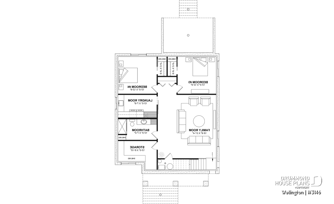 Finished basement (Optional $) - Modern Craftsman style 2 to 4 bedroom home with living &amp; family rooms, ideal home for big family - Wellington