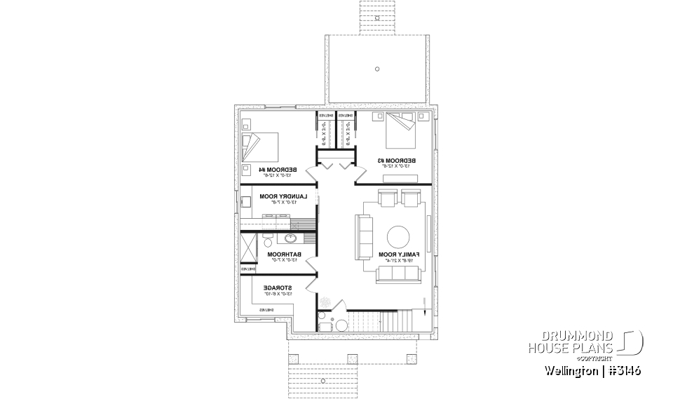 Finished basement (Optional $) - Modern Craftsman style 2 to 4 bedroom home with living &amp; family rooms, ideal home for big family - Wellington