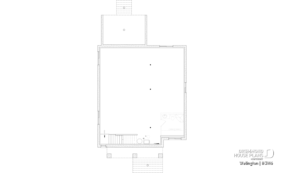 Unfinished basement - Modern Craftsman style 2 to 4 bedroom home with living &amp; family rooms, ideal home for big family - Wellington