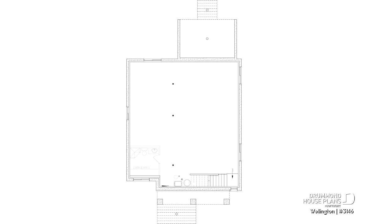 Unfinished basement - Modern Craftsman style 2 to 4 bedroom home with living &amp; family rooms, ideal home for big family - Wellington