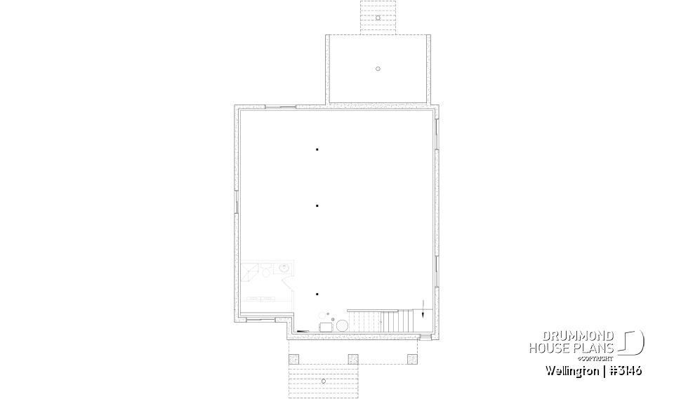 Unfinished basement - Modern Craftsman style 2 to 4 bedroom home with living &amp; family rooms, ideal home for big family - Wellington