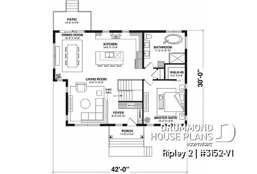 1st level - Single-storey home offering 4 bedrooms, and 2 living rooms, as well as a large bathroom for parents - Ripley 2