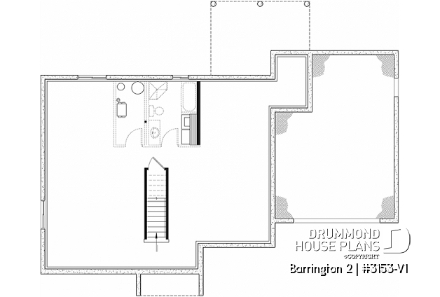 Unfinished basement - Craftsman-style ranch bungalow with daylight basement, 2 beds, oversized single garage & open-living space - Barrington 2