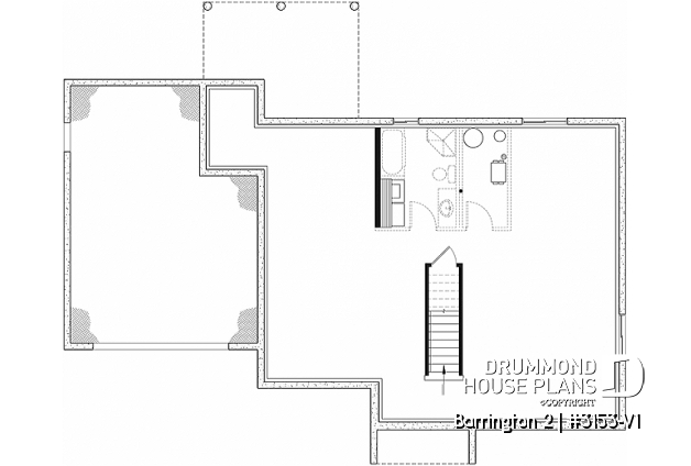 Unfinished basement - Craftsman-style ranch bungalow with daylight basement, 2 beds, oversized single garage & open-living space - Barrington 2