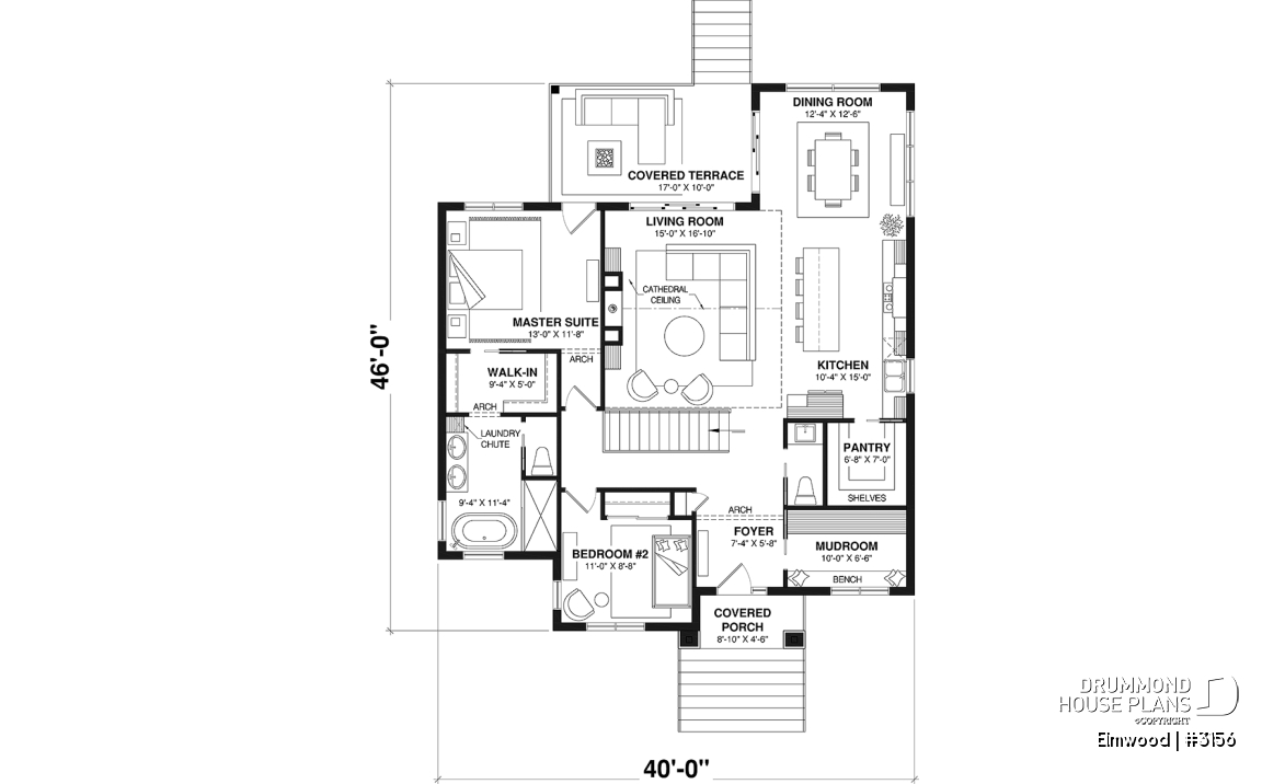 1st level - Single storey home with optional finished basement ($), master suite on main floor, sheltered terrace - Elmwood