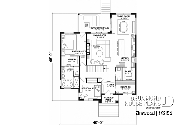 1st level - Single storey w/ finished basement, master suite on main floor, sheltered terrace and cathedral ceiling - Elmwood