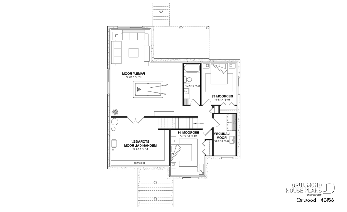Finished basement (Optional $) - Single storey home with optional finished basement ($), master suite on main floor, sheltered terrace - Elmwood