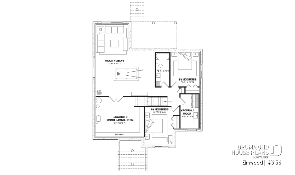 Finished basement (Optional $) - Single storey home with optional finished basement ($), master suite on main floor, sheltered terrace - Elmwood