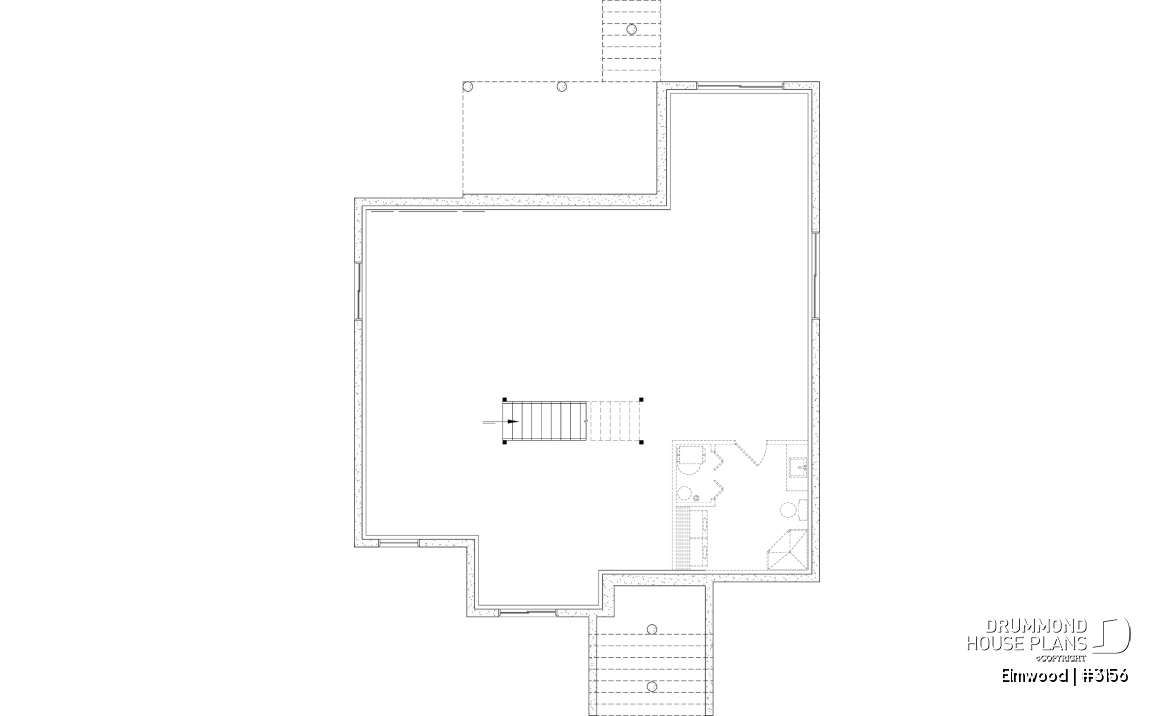 Unfinished basement - Single storey home with optional finished basement ($), master suite on main floor, sheltered terrace - Elmwood