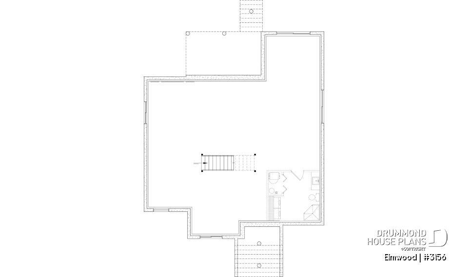 Unfinished basement - Single storey home with optional finished basement ($), master suite on main floor, sheltered terrace - Elmwood