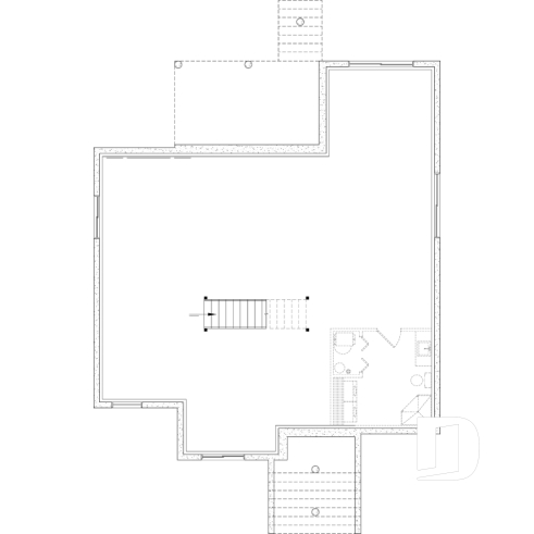 Unfinished basement - Single storey home with optional finished basement ($), master suite on main floor, sheltered terrace - Elmwood