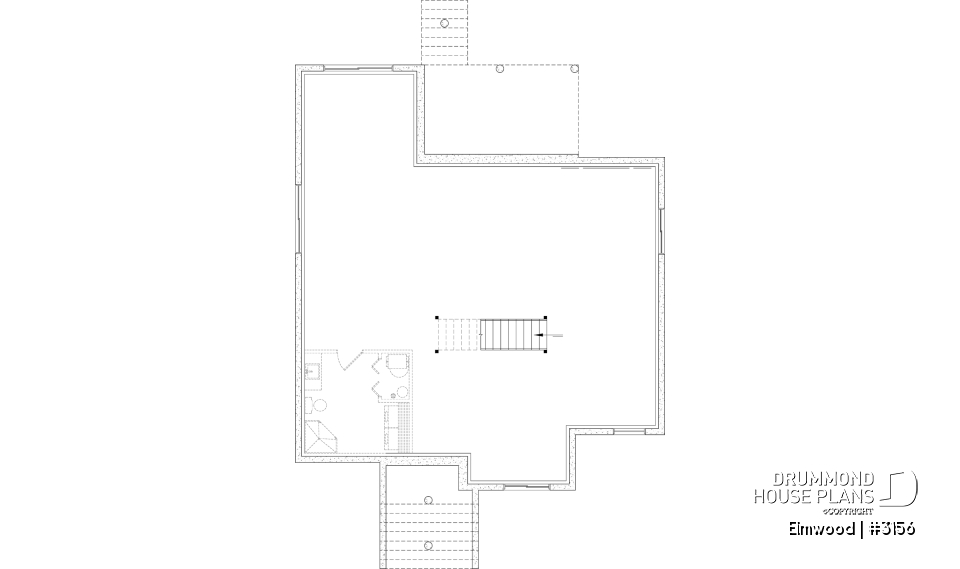Unfinished basement - Single storey home with optional finished basement ($), master suite on main floor, sheltered terrace - Elmwood