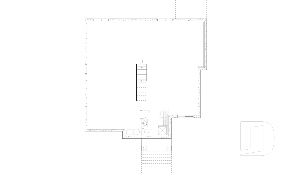Unfinished basement - Single-story home model, 2 to 4 bedrooms, office, pantry, mudroom, optionnel finished basement ($) - Cedar grove