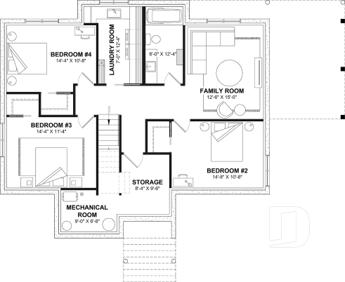 Finished basement (Optional $) -  - Chatelain