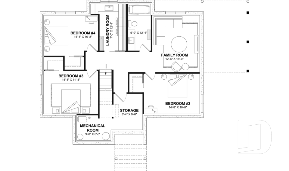 Finished basement (Optional $) -  - Chatelain