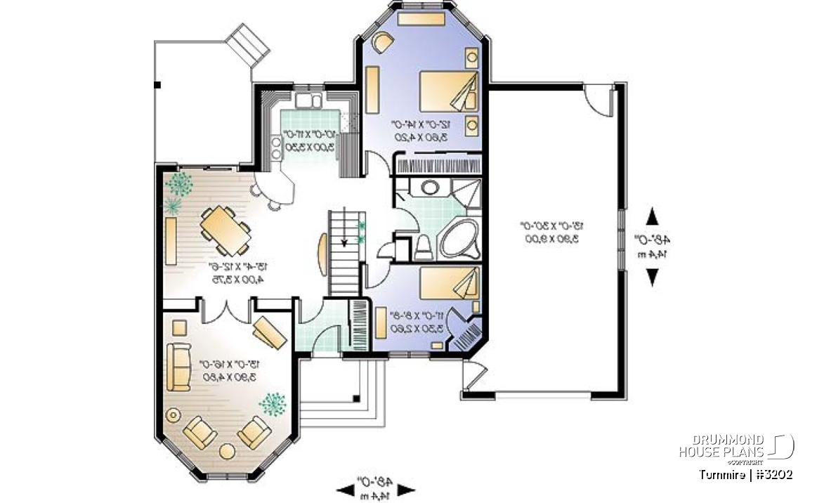 1st level - Bungalow low budget with turret, cathedral ceiling, master bedroom with lots of natural light - Turnmire
