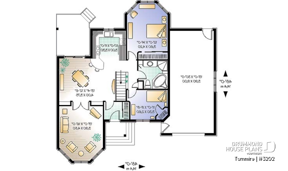 1st level - Bungalow low budget with turret, cathedral ceiling, master bedroom with lots of natural light - Turnmire