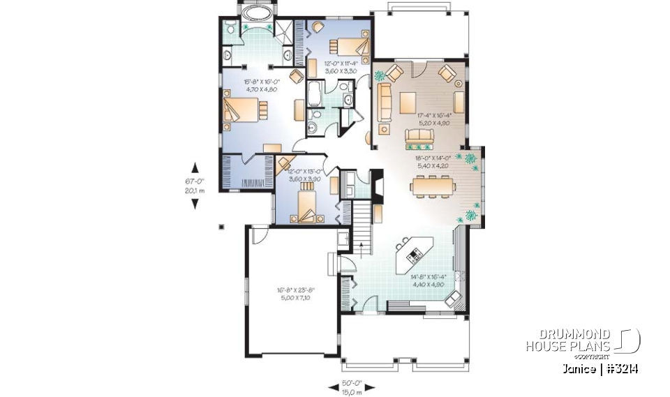1st level - 9' ceiling, large master bedroom with en-suite, open floor plan concept, 3 good size bedrooms, garage - Janice