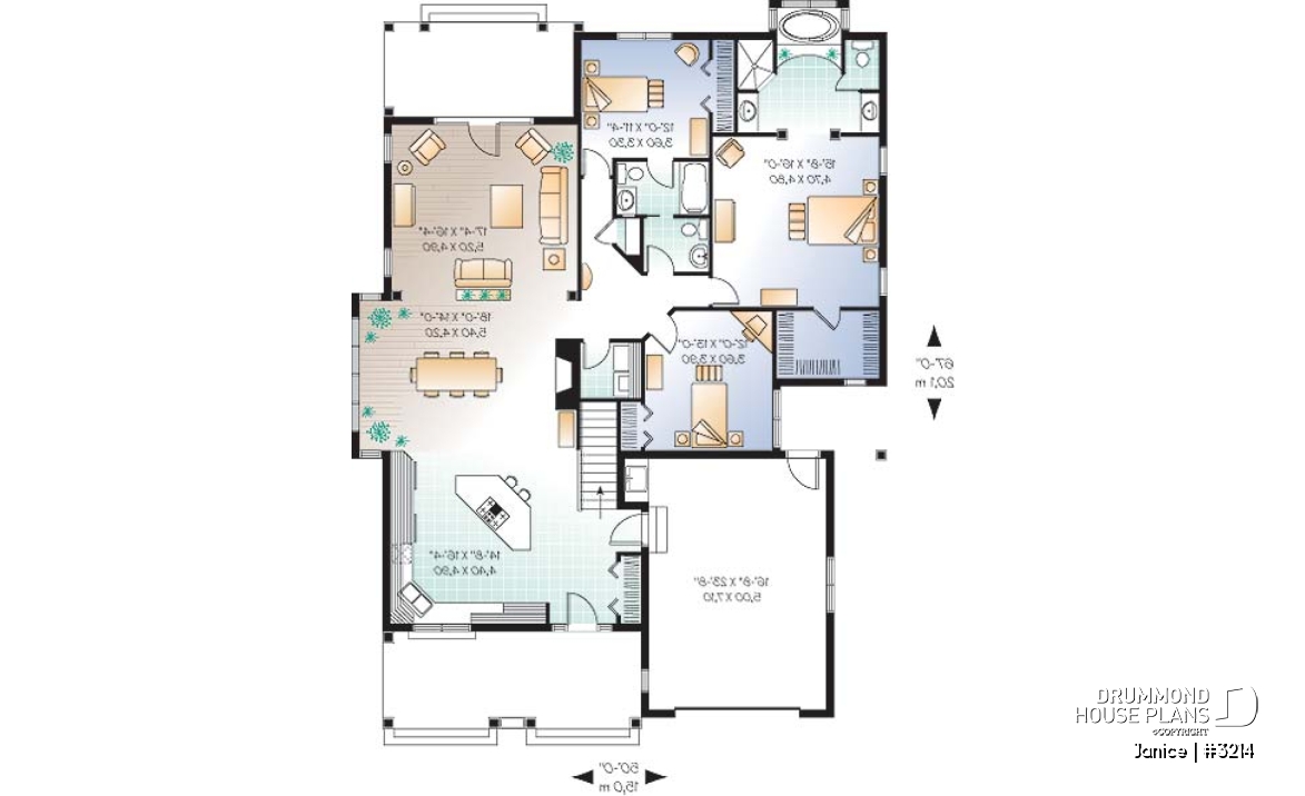1st level - 9' ceiling, large master bedroom with en-suite, open floor plan concept, 3 good size bedrooms, garage - Janice