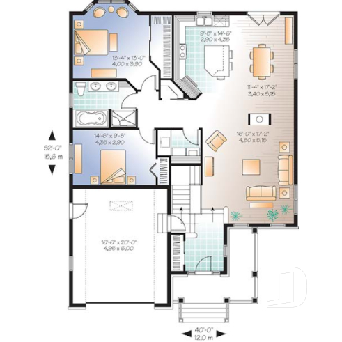 1st level - Ideal floor plans for larger family, one-storey home with finished daylight basement, garage + storage - Yorkton 2