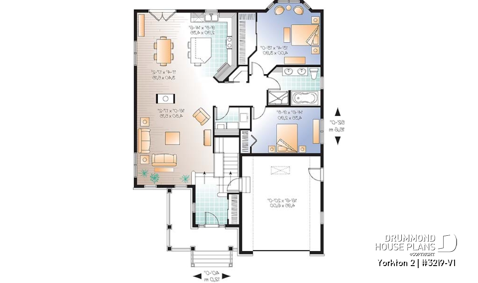 1st level - Ideal floor plans for larger family, one-storey home with finished daylight basement, garage + storage - Yorkton 2