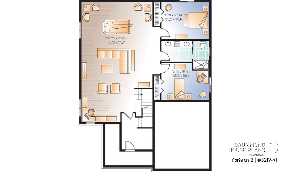 Finished basement (Optional $) - Ideal floor plans for larger family, one-storey home with finished daylight basement, garage + storage - Yorkton 2