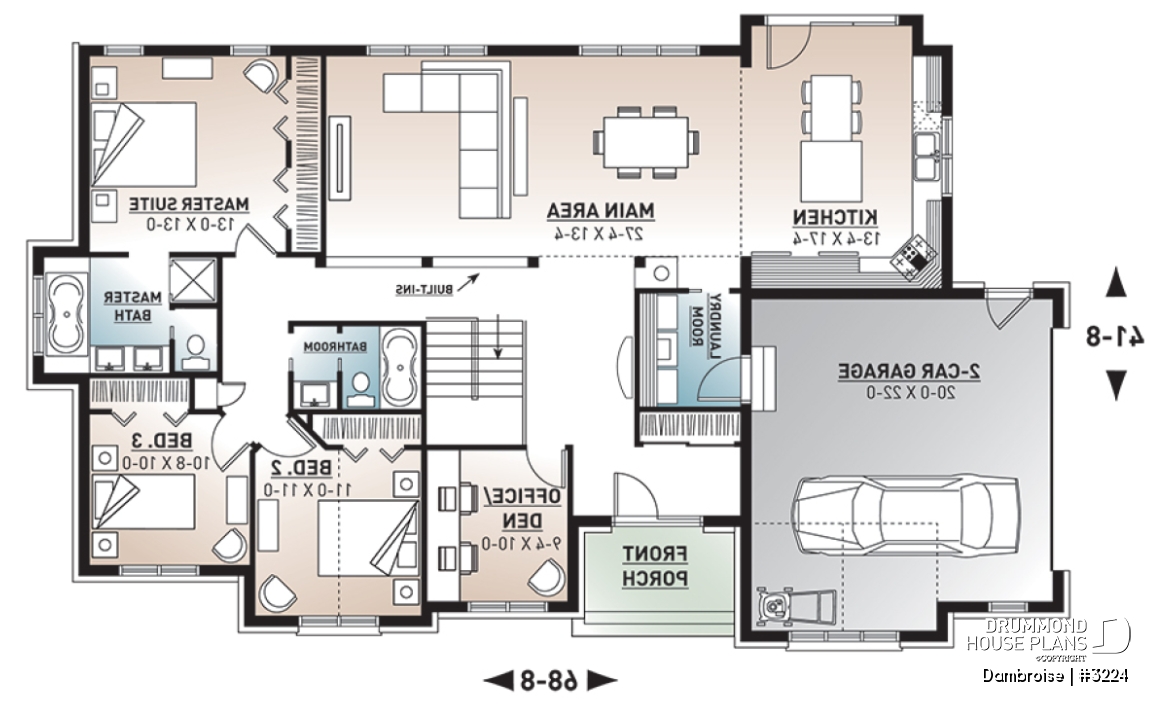 1st level - Single level Rancher with double garage, 3 beds + den, open floor plan - Dambroise
